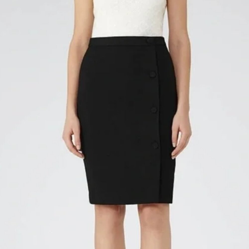 Reiss Ricky Button-Front Pencil Skirt
